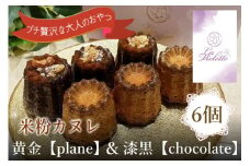14-45_【米粉カヌレ】黄金【plane】＆漆黒【chocolate】ハーフ｜カヌレ 米粉 グルテンフリー プレーン チョコレート 高カカオ おやつ 大人のおやつ おいしい ご褒美 プレゼント laviolette