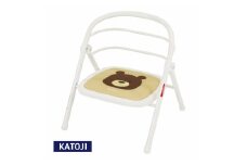 15-49_折りたたみパイプイス くまのウェルトⅡ(ホワイト)｜カトージ KATOJI ブランド 子育て 子ども 子供 椅子 コンパクト かわいい 豆イス 豆椅子 まめ椅子 小さい ホワイト 白 くま