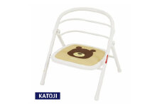 15-49_折りたたみパイプイス くまのウェルトⅡ(ホワイト)｜カトージ KATOJI ブランド 子育て 子ども 子供 椅子 コンパクト かわいい 豆イス 豆椅子 まめ椅子 小さい ホワイト 白 くま