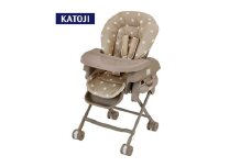 62-2_スイングハイローラック　ピッコロ（ドットベージュ）｜カトージ KATOJI ブランド ベビー 赤ちゃん 幼児 子育て ベビー用品 家具 便利 グッズ ハイローラック  スイングハイローラック バウンサー リクライニング ベージュ コンパクト