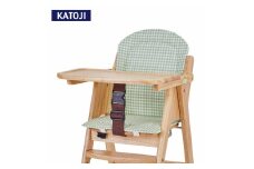 15-53_日本製　折りたたみ用チェアクッション（グリーンチェック）（クッションのみ）｜カトージ KATOJI ブランド 子育て 子ども 子供 赤ちゃん ベビー マット かわいい チェック 洗濯可 ベビー用品 ハイチェア 折りたたみチェア イス クッション ベビーチェア チェアクッション