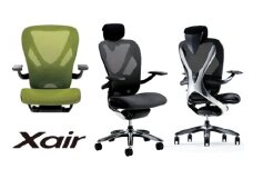 807-1_Inaba OfficeChair 「Xair（エクセア）」（オーガニックグリーン） | チェア 椅子 リクライニング イナバ オフィス PC 事務用品 キャスター おしゃれ インテリア クッション 家具 オフィスチェア