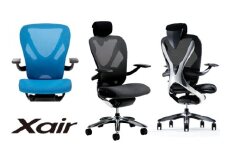 807-1_Inaba OfficeChair 「Xair（エクセア）」（アクアブルー） | チェア 椅子 リクライニング イナバ オフィス PC 事務用品 キャスター おしゃれ インテリア クッション 家具 オフィスチェア
