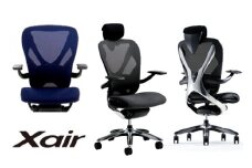 807-1_Inaba OfficeChair 「Xair（エクセア）」（インディゴブルー） | チェア 椅子 リクライニング イナバ オフィス PC 事務用品 キャスター おしゃれ インテリア クッション 家具 オフィスチェア