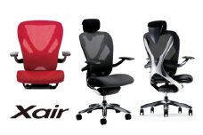 807-1_Inaba OfficeChair 「Xair（エクセア）」（ミラノレッド） | チェア 椅子 リクライニング イナバ オフィス PC 事務用品 キャスター おしゃれ インテリア クッション 家具 オフィスチェア