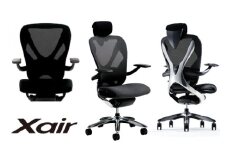 807-1_Inaba OfficeChair 「Xair（エクセア）」（ブリリアントブラック） | チェア 椅子 リクライニング イナバ オフィス PC 事務用品 キャスター おしゃれ インテリア クッション 家具 オフィスチェア
