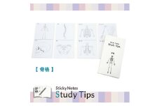 5-5_人体付箋 【Sticky Notes Study Tips】 (スタディチップス) 骨格｜付箋 人体 骨格 からだ ほね 骨 体 病院 医師 医者 医学 学習 付せん 勉強 セット 文具 メモ プレゼント 便利 書き込み 役立 塾 メモ帳 ギフト 子供 子ども 孫 受験 予習 復習 宿題 8種類 ブック型