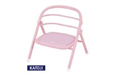 15-61_折りたたみパイプイス（ピンク）｜カトージ KATOJI ブランド 子育て 子ども 子供 椅子 コンパクト かわいい 豆イス 豆椅子 まめ椅子 小さい ピンク 桃 折りたたみ 折り畳み