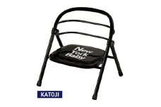 15-61_折りたたみパイプイス（NewYork・Baby ブラック）｜カトージ KATOJI ブランド 子育て 子ども 子供 椅子 コンパクト かわいい 豆イス 豆椅子 まめ椅子 小さい ブラック 黒 折りたたみ 折り畳み
