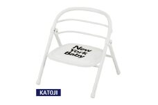 15-61_折りたたみパイプイス（NewYork・Baby ホワイト）｜カトージ KATOJI ブランド 子育て 子ども 子供 椅子 コンパクト かわいい 豆イス 豆椅子 まめ椅子 小さい ホワイト 白 折りたたみ 折り畳み