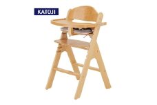 62-3_木製ハイチェア スワルン クッション付（ナチュラル）｜カトージ KATOJI 子ども 赤ちゃん 幼児 椅子 ブランド 子育て 家具 おしゃれ かわいい ハイチェア キッズチェア チャイルドチェア 木製  子供用 ナチュラル