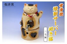 焜清窯　常滑焼焼酎サーバー 招き猫　三毛猫