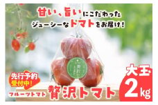 【先行予約】【2025年12月頃から順次発送】フルーツトマト　贅沢トマト2kg　よこた農園　大玉 贅沢トマト 野菜 トマト 新鮮野菜 太陽の恵み 大玉トマトトマト料理 愛知県産 フルーツとまと 甘いトマト お取り寄せ グルメ 常滑市