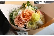 【大人の花遊び】ご希望を伺ってアレンジする季節のブーケ ／ フラワーアレンジメント ブーケ フローリスト 花束 ギフト プレゼント お祝い 愛知県 No.186