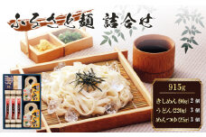 No.203 ふるさと麺詰合せ　915g ／ きしめん うどん めんつゆ つるつる かつお 昆布のだし セット 愛知県