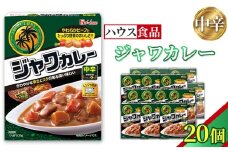 ハウス　レトルトジャワカレー　中辛　20個　レトルト食品　レンジ対応商品 ／ レトルトカレー カレー ハウス食品 レンジ お湯 湯煎 湯せん 時短 簡単 簡単調理 防災 防災食 長期保存 非常食 ローリングストック レトルト 災害 備蓄 常温保存 20個 セット 送料無料 愛知県 No.259-02