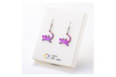 純チタン製アクセサリー（とかげ大）ピアス・ピンク