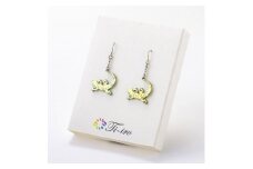 純チタン製アクセサリー（とかげ大）ピアス・イエロー