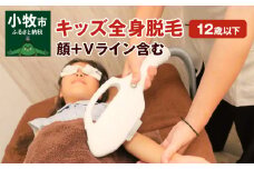 キッズ（12歳以下）全身脱毛　顔＋Vライン含む