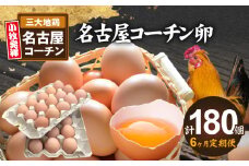 【6ヶ月定期便】名古屋コーチン卵(30個入り)×6回（計180個）