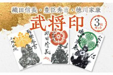 織田信長武将印・豊臣秀吉武将印・徳川家康武将印3枚セット