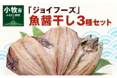 「ジョイフーズ」魚醤干し 干物３種セット