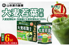 ＜2ヶ月に1度、6回送付定期便＞大麦若葉粉末（154包)、乳酸菌+大麦若葉粉末（7包)