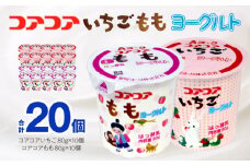 愛知ヨーク　コアコアいちご・コアコアもも　20個入　ヨーグルト デザート 詰め合わせ 健康 給食 保育園 幼稚園 小学校 中学校 支援学校 病院 高齢者施設 