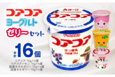 愛知ヨーク　コアコアヨーグルト＆国産ゼリーセット　16個入　ヨーグルト ゼリー デザート 国産果汁 詰め合わせ 健康 給食 保育園 幼稚園 小学校 中学校 支援学校 病院 高齢者施設
