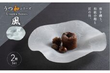 うつ和シリーズ「風」(UT005)(2枚入り) 食器 日本製 家庭用食洗器対応可 耐熱温度80℃ 耐久性 割れにくい 電子レンジ不可 皿 お皿 うつわ 器 アクリル 樹脂 和紙 モダン 手曲げ加工