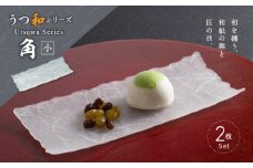 うつ和シリーズ「角（小）」(UT006B)(2枚入り) 食器 日本製 家庭用食洗器対応可 耐熱温度80℃ 耐久性 割れにくい 電子レンジ不可 皿 お皿 うつわ 器 アクリル 樹脂 和紙 モダン 手曲げ加工