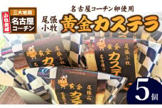 尾張小牧黄金カステラ（名古屋コーチンカステラ）５個入 名古屋コーチン カステラ ザラメ ざらめ 常温 愛知県 小牧市 アンプチベアやぐま