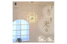 LEDペンダントライト　シリウス30cm×ヴィーナス50cm　P038-mix　電球色：外：白色6000K×内：白色6000K
