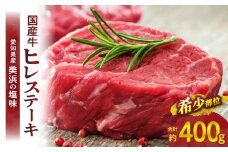 【食肉総合卸 丸正】国産牛ヒレステーキ400ｇ 愛知県産美浜の塩味