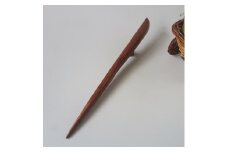 木製かんざし　リーフ型　ロングタイプ　（紫檀）［株式会社佐橋（ART工房Nob）］ 