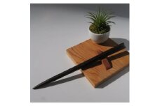 木製かんざし　リーフ型　ロングタイプ　（タガヤサン）［株式会社佐橋（ART工房Nob）］ 