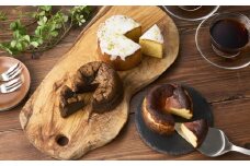 名古屋コーチンの卵を使用したバスクチーズケーキ＆レモンパウンドケーキ＆ほうじ茶ショコラセット