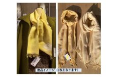 稲沢市特産のイチョウの葉っぱから染めた尾州ウールのファッションマフラー
