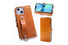 EFGS iPhone 13mini 手帳型 ケース 栃木キャメル 【左開き】 TPU スタンド カード入れ ベルト付き 栃木レザー 本革 リッキーズ