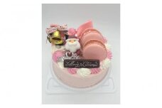 【Le Lis】クリスマスケーキ＜ピンクのデコレーション＞♪とびっきり可愛い芸術デコレーションケーキ5号（4～6名様分）【冷凍でお届け・冷蔵解凍】