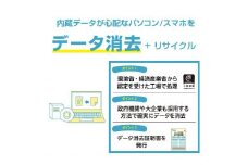 政府機関・大企業も採用している方式で確実にデータ消去！パソコン・スマホのデータ消去+宅配便リサイクル回収