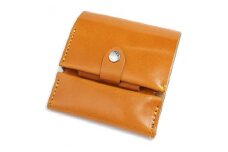 最適二つ折り財布 栃木キャメル【右利き用】メンズ財布 レディース財布 栃木レザー 本革 リッキーズ