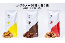 soi グラノーラ３種×各２袋（甘蕉・加加阿・苺）