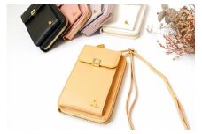 お財布ショルダー スマホショルダー スマホポーチ 猫 スマホポシェット 【イエロー】