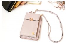お財布ショルダー スマホショルダー スマホポーチ 猫 スマホポシェット 【パープル】
