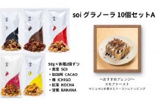 soi グラノーラ １０個 Aセット（素意・加加阿・苺・紅茶・甘蕉 / ５０ｇ 各種２個）