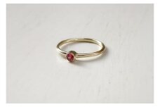 【プレゼント包装付き】丸い誕生石リング（K10）
