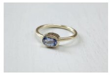 【プレゼント包装付き】楕円の誕生石リング（K10）