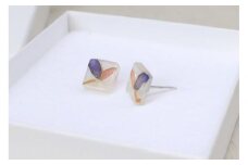 【七宝】シンプルな蝶 ピアス SV（紫） - ギフト包装付き -