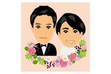 デジタル似顔絵アイコン（2人胸から上）